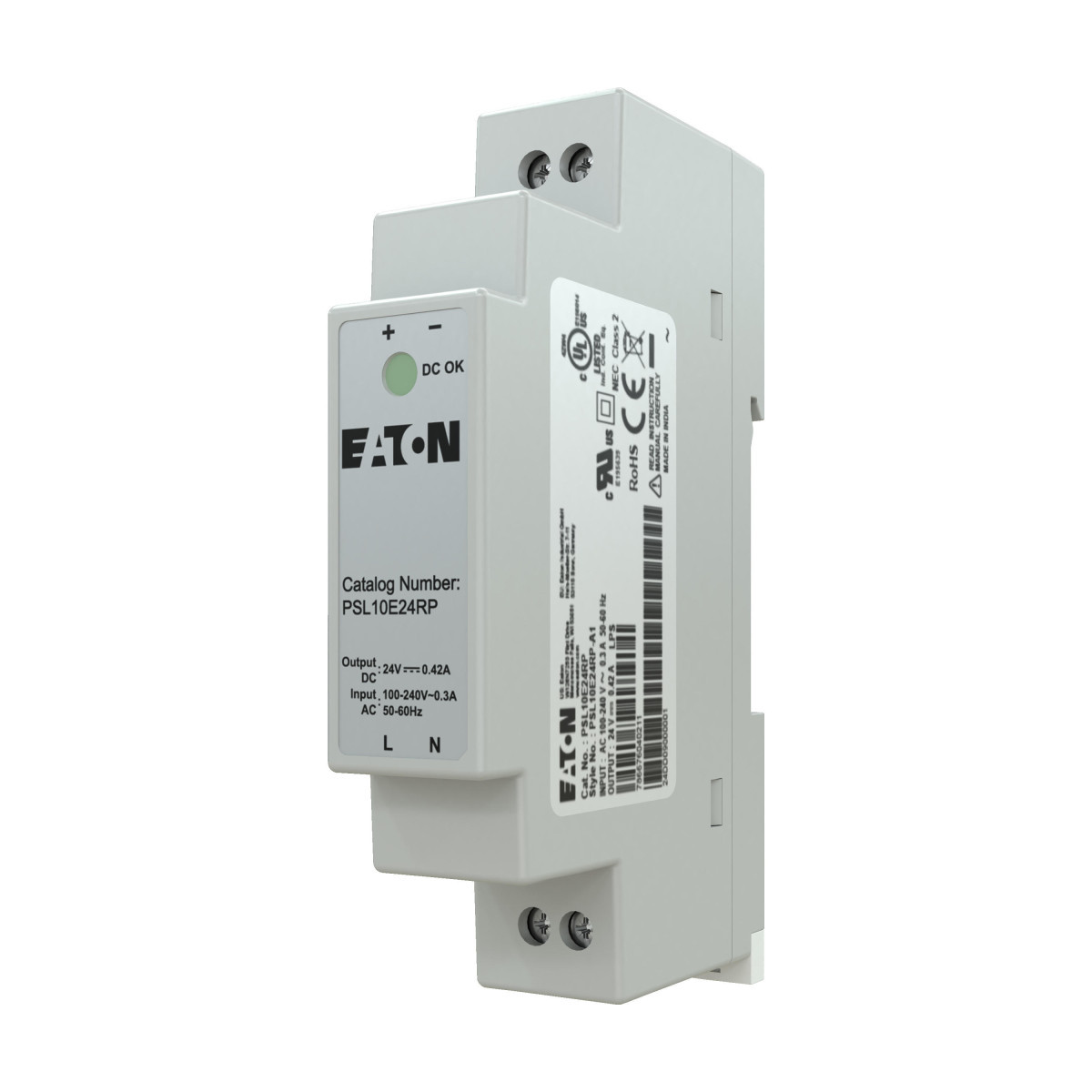 Eaton PSL Voeding Pri. 90 - 264vac, sec. 24VDC, 10W, 0,42a