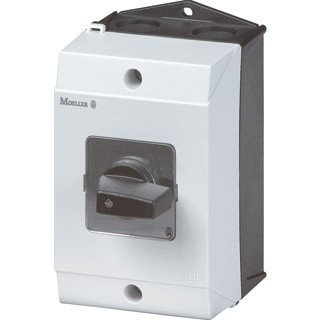 Eaton Omkeerschakelaar,+kast 3P ie=12a FS 2-0-1 45GR. vast 48x48mm