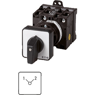 Eaton Omschakelaar 4P ie=25a FS 1-2 90GR. vast 48x48mm tussenbouw