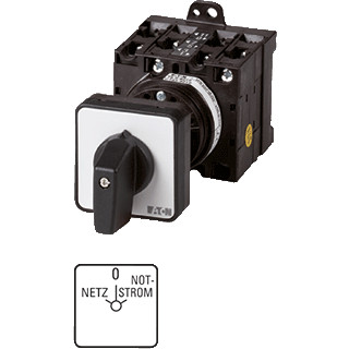 Eaton Omschakelaar 4P ie=25a FS net-0-noodstroom 45GR. vast 48x48mm tus