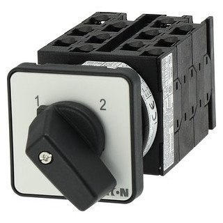 Eaton Omschakelaar contacten: 12 20 A frontplaat: 1-2 90 ° vast inbouw