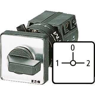 Eaton Omschakelaar contacten: 8 10 A frontplaat: 1-0-2 90 ° vast eenga