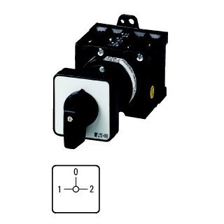 Eaton Omschakelaar contacten: 8 32 A frontplaat: 1-0-2 90 ° vast tusse
