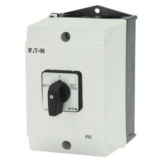 Eaton Omschakelaar contacten: 8 32 A frontplaat: netz-0-notstrom 45 ° V