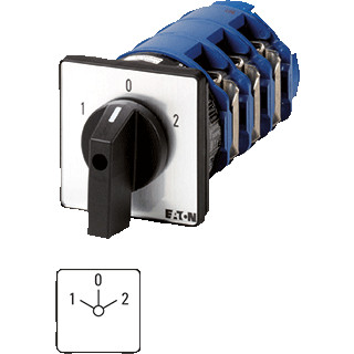 Eaton Omschakelaar contacten: 9 150 A frontplaat: 1-0-2 60 ° vast inbo