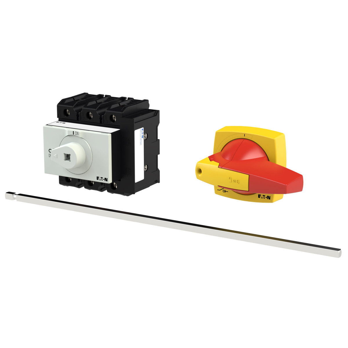 Eaton P lastschakelaar Hoofdschakelaar, 3-polig + 1no + 1NC, 80 A, nood-uit-functie, afsluitb