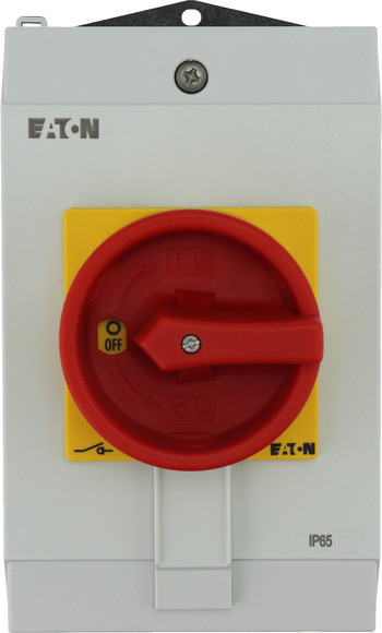 Eaton P lastschakelaar Hoofdschakelaar, 3-polig, 40 A, nood-uit-functie, afsluitbaar in 0-sta