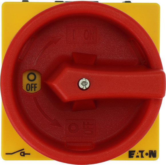 Eaton P lastschakelaar Hoofdschakelaar, 3-polig, 40 A, nood-uit-functie, afsluitbaar in 0-sta