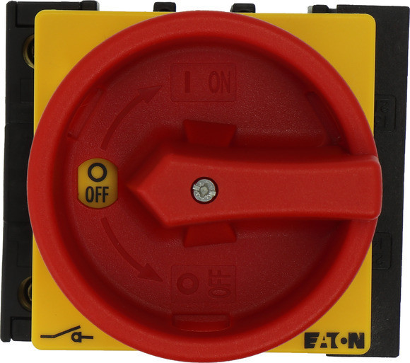 Eaton P lastschakelaar Hoofdschakelaar, 3-polig + N + 1MC + 1VC, 40 A, nood-uit-functie, afsl