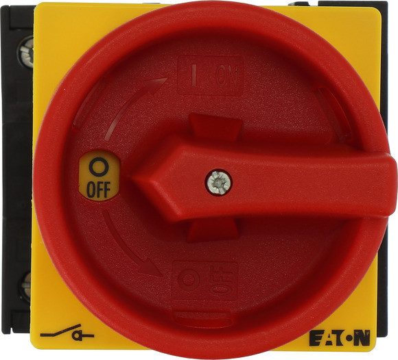Eaton P lastschakelaar Hoofdschakelaar, 3-polig + N + 1MC + 1VC, 40 A, nood-uit-functie, afsl