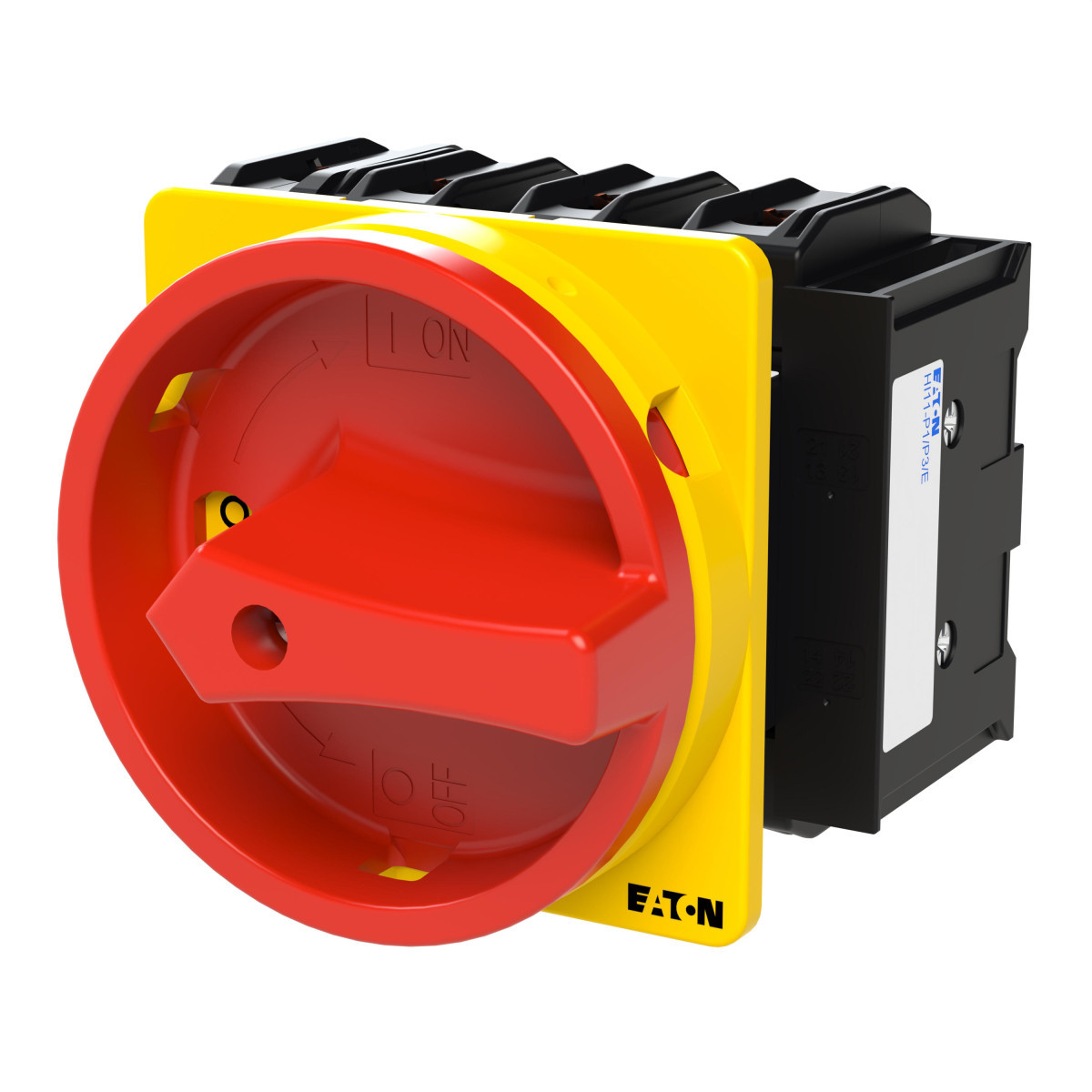 Eaton P lastschakelaar Hoofdschakelaar, 3-polig + N + 1no + 1NC, 80 A, nood-uit-functie, afsl