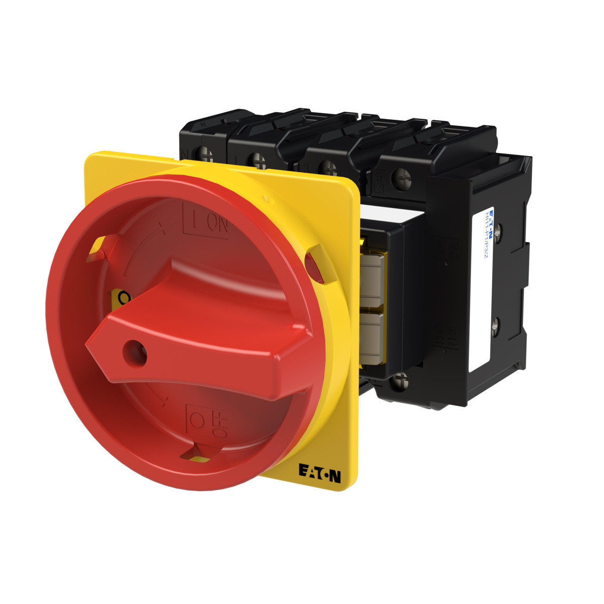 Eaton P lastschakelaar Hoofdschakelaar, 3-polig + N + 1no + 1NC, 80 A, nood-uit-functie, afsl