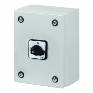 Eaton P lastschakelaar Stalen Behuizing met lastscheider 25a 3P draaigreep zwart