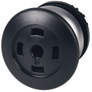 Eaton Paddestoeldrukknop zwart zonder toetsplaat terugverend