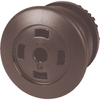 Eaton Paddestoeldrukknop zwart zonder toetsplaat terugverend