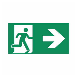 Pictogram (kap) 46000 serie, 60M, iso A, pijl rechts