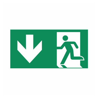 Pictogram (kap) 46000 serie, 60M, iso C, pijl omlaag