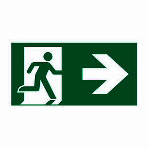 Eaton Blessing pictogram noodverlichting 79x11 iso A rechts