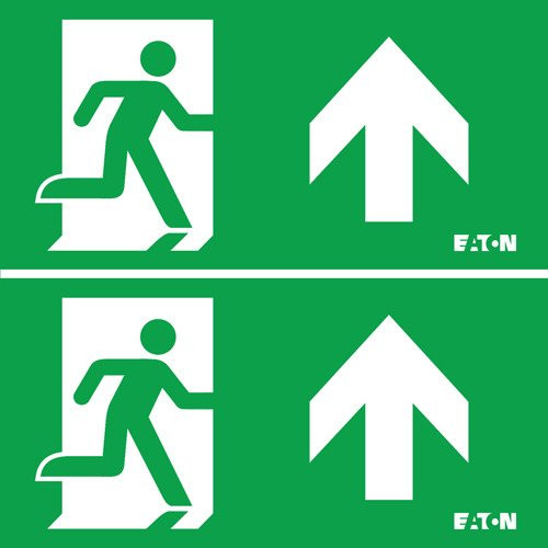 Eaton Blessing velos noodverlichting pictogram acrylglas plaat O-