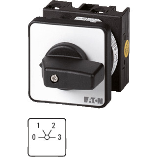 Eaton Poolomschakelaar 3 toerentallen 3P ie=12a FS 0-1-2-3 60GR. 48x48mm