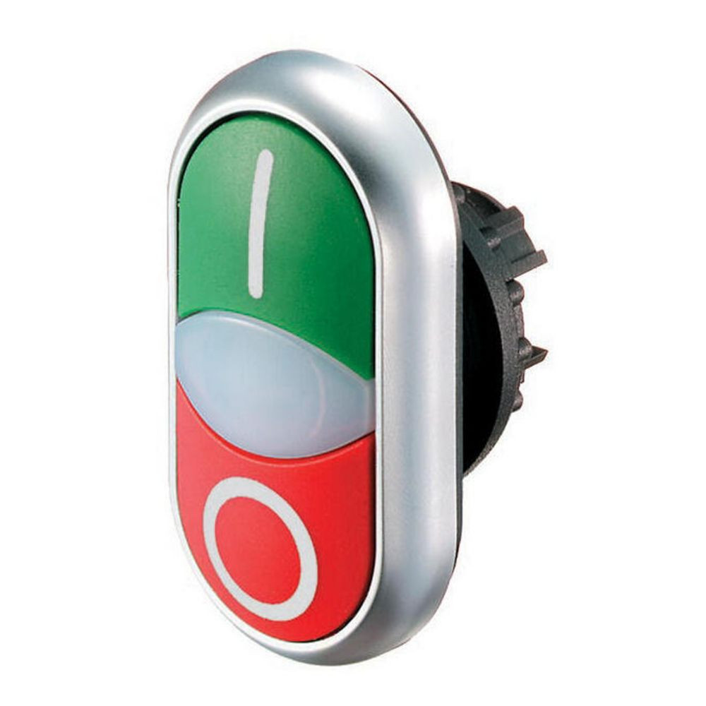 Eaton Dubbele drukknop,+signaallamp groen I/wit/rood 0