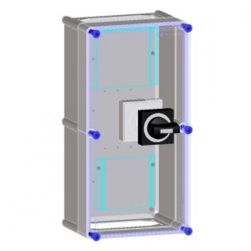 Eaton Schakelkast voorbereid voor 1 NZM2 MCCB 4P
