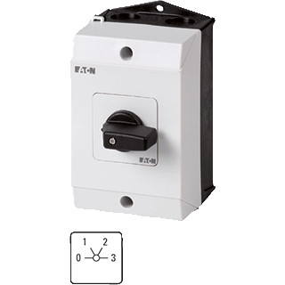 Eaton Serie-omschakelaar,+kast 1P ie=12a FS 0-1-2-3 60GR. 48x48mm