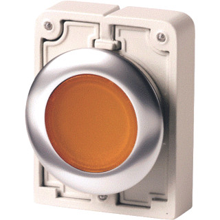 Eaton Signaaldrukknop 30MM vlak amber terugverend