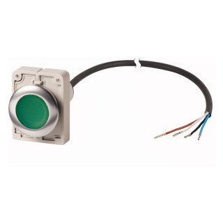 Eaton Signaaldrukknop M30C compact groen vlak terugverend 1no/0NC open