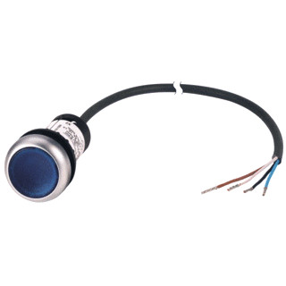 Eaton Signaaldrukknop RMQ compact blauw vlak terugverend 1no/0NC open