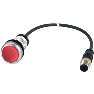 Eaton Signaaldrukknop RMQ compact rood vlak terugverend 0no/1NC m12a-M