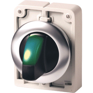 Eaton Signaalkeuzeschakelaar 30MM vlak groen 3 standen terugverend