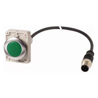 Eaton Signaallamp M30C compact groen vlak 0no/0NC m12a-male kabel zwar