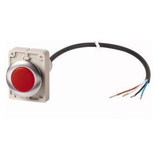 Eaton Signaallamp M30C compact rood vlak 0no/0NC open einde kabel zwar