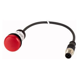 Eaton Signaallamp RMQ compact rood vlak 0no/0NC m12a-male kabel zwart,
