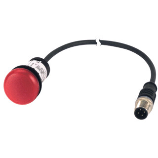 Eaton Signaallamp RMQ compact rood vlak 0no/0NC m12a-male kabel zwart,