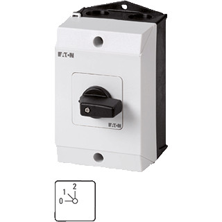 Eaton Stappenschakelaar,+kast 2P ie=12a FS 0-2 45GR. vast 48x48mm