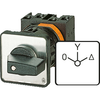 Eaton Sterdriehoekschakelaar 3P ie=12a FS 0-Y-D 45GR. vast 48x48mm eeng Eaton Sterdriehoekschakelaar 3P ie=12a FS 0-Y-D 45GR. vast 48x48mm eeng