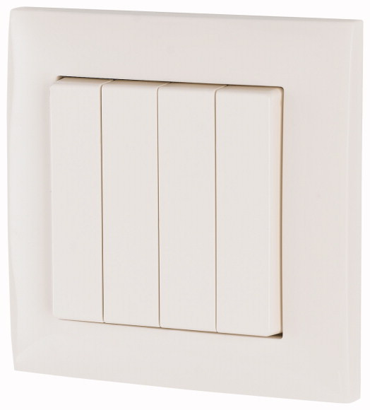 Eaton xComfort Wandschakelaar Universeel 55 MM systeem compleet 4-voudig, incl. tempe