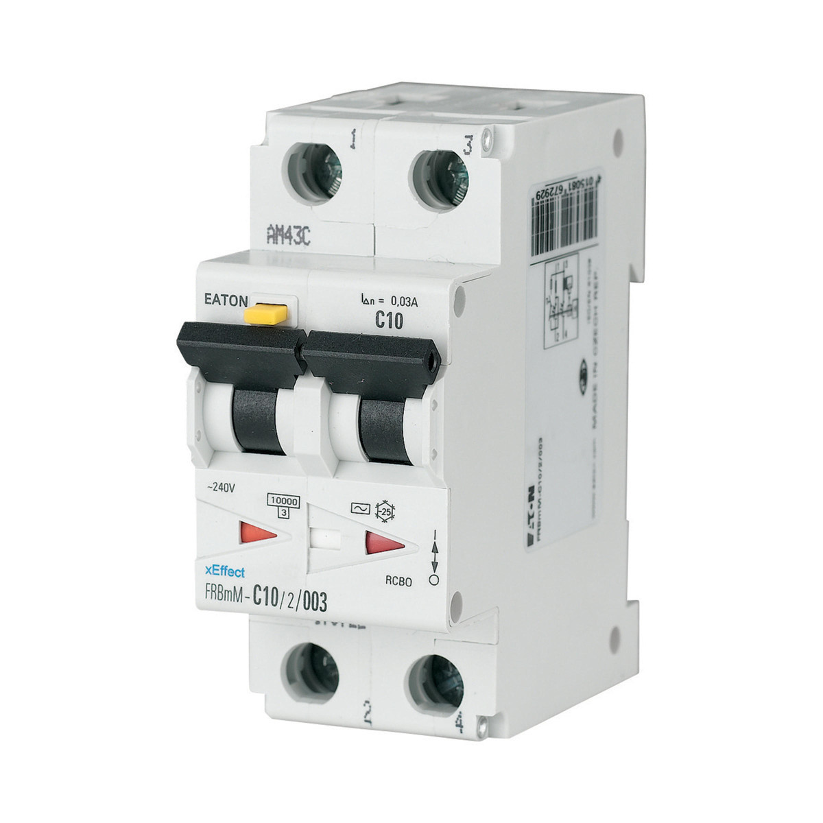 Eaton xEffect Aardlekautomaat (rcbo) FRBMM, 2P, 10a, B-kar., 30ma, 10ka, lia-type
