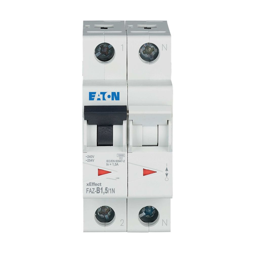 Eaton xEffect Installatie-Automaat (MCB) faz, 1P+N, 1,5a, B-curve, 15ka