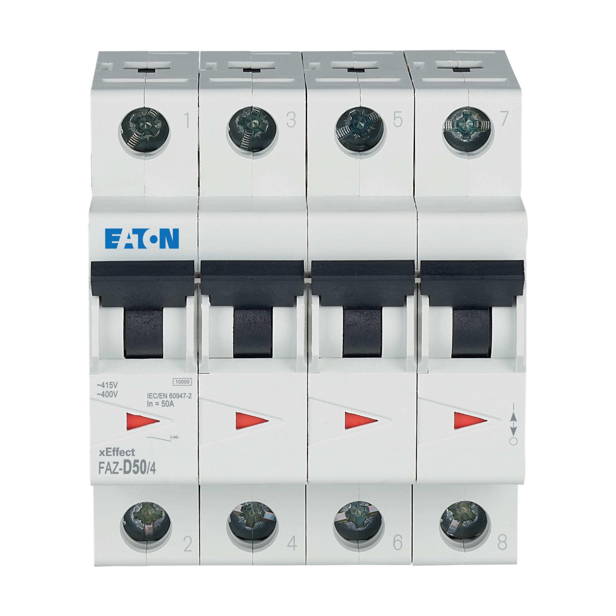 Eaton xEffect Installatie-Automaat (MCB) faz, 4P, 50a, D-curve, 10ka