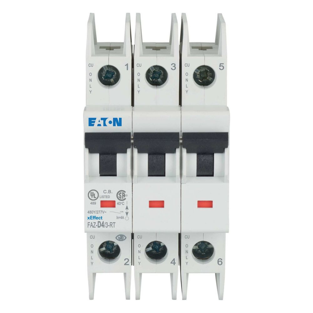 Eaton xEffect Installatie-Automaat (MCB) faz-na, 3P, 4a, D-curve, 15ka, ul-cert.