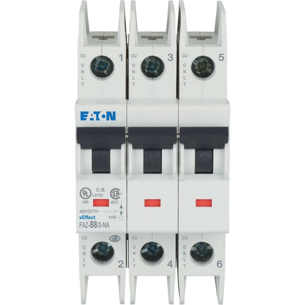 Eaton xEffect Installatie-Automaat (MCB) faz-na, 3P, 8a, B-curve, 15ka, ul-cert.