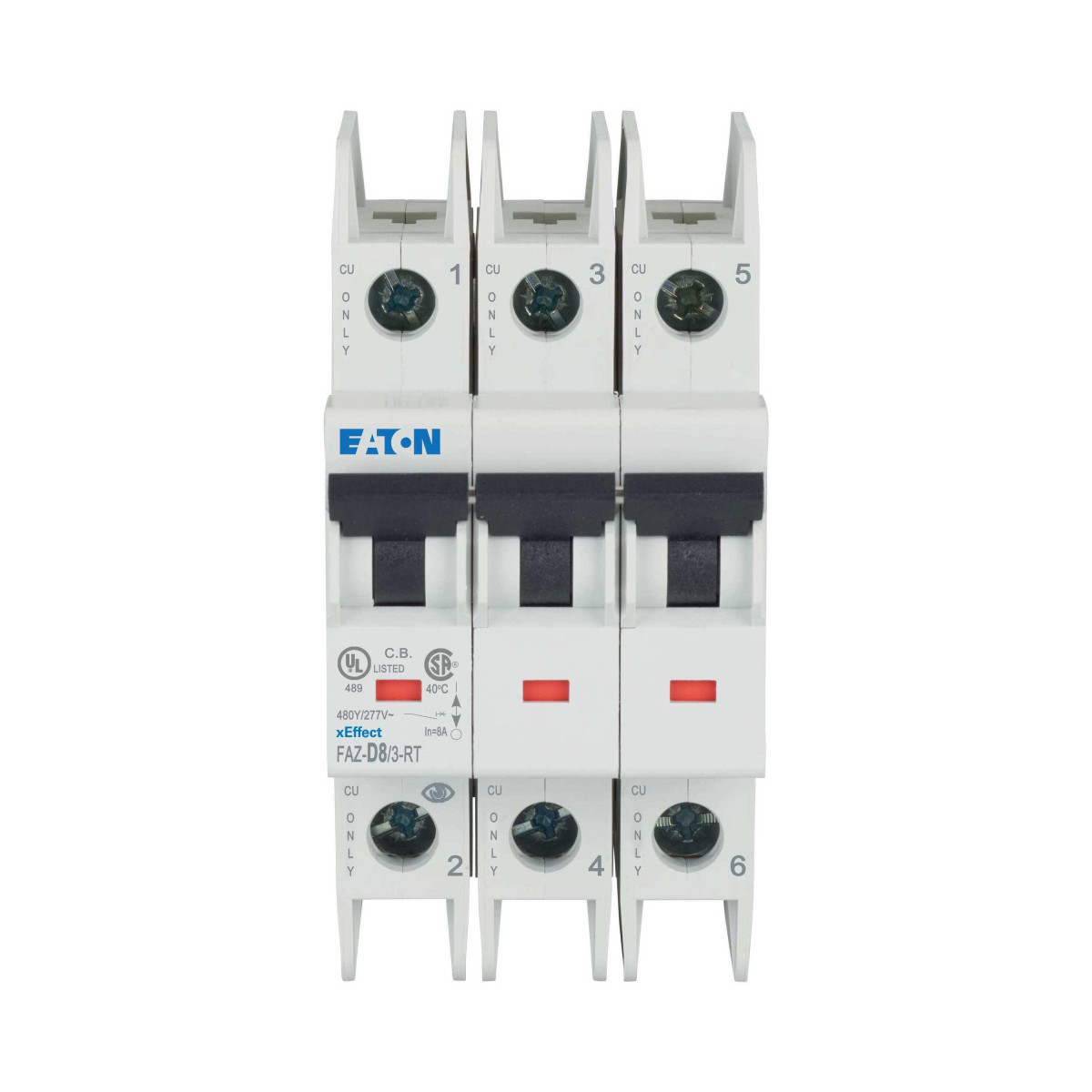 Eaton xEffect Installatie-Automaat (MCB) faz-na, 3P, 8a, D-curve, 15ka, ul-cert.