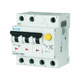 Eaton xEffect Aardlekautomaat (rcbo) FRBMM, 3P, 16a, C-kar., 30ma, 10ka, A-type
