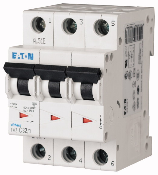 Eaton xEffect Installatie-Automaat (MCB) faz, 3P, 4a, B-curve, 15ka