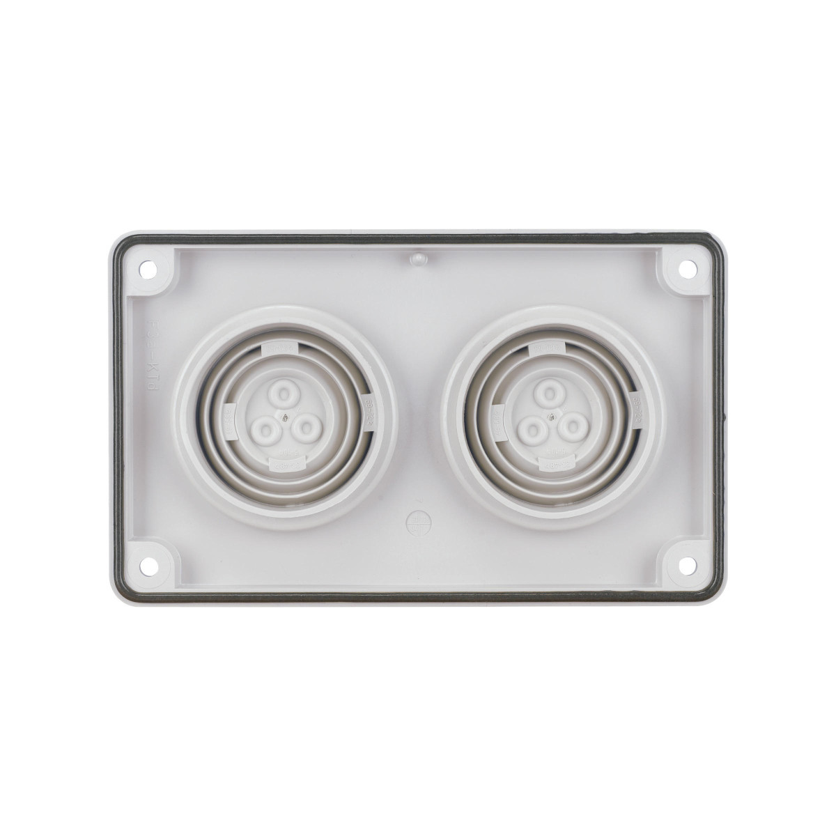 Eaton xEnergy accessoires Flensplaat, f3a, ip66, kunststof, voor 2 kabeltulen tot 70MM