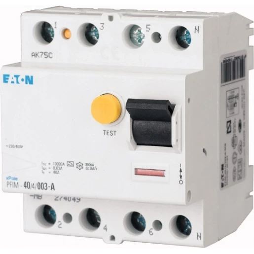 Eaton Pfim aardlekschakelaar 4P 40a 0.03a type A