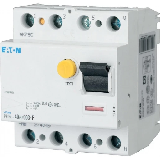 Eaton Aardlekschakelaar 4P 63a 0.3a
